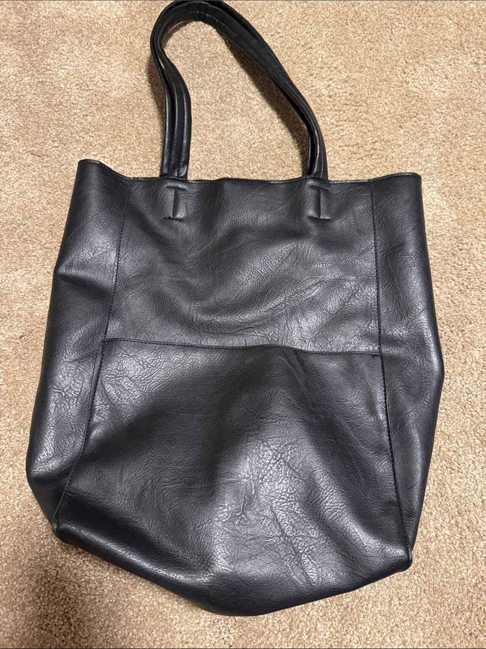 Mia & Luca Everyday Black Leather-Look Tote Bag